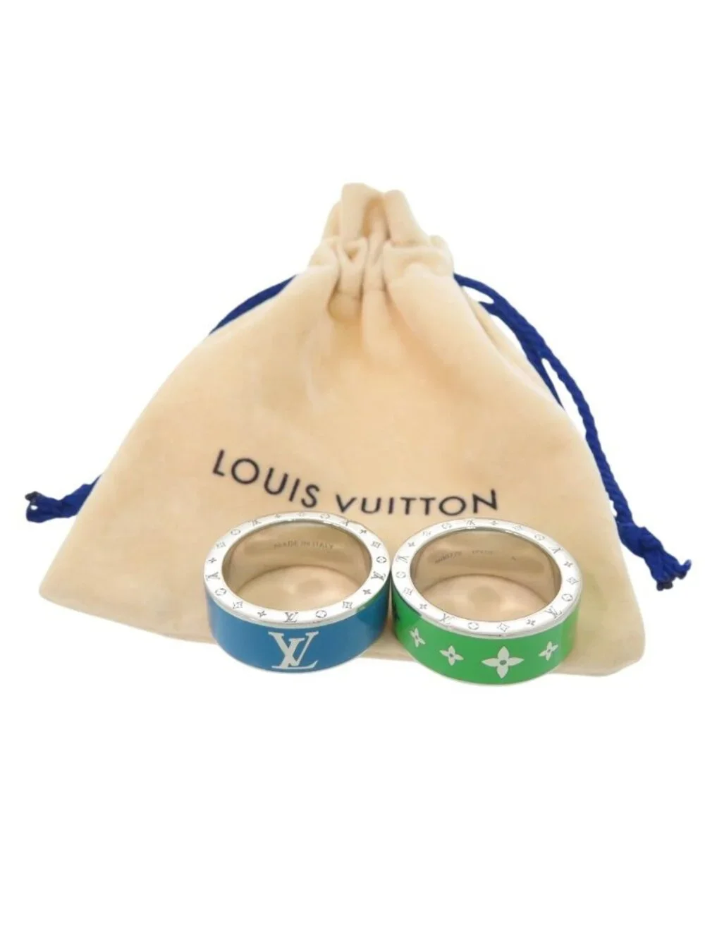Louis Vuitton Bague Rainbow Set Metal Blue Green Ring